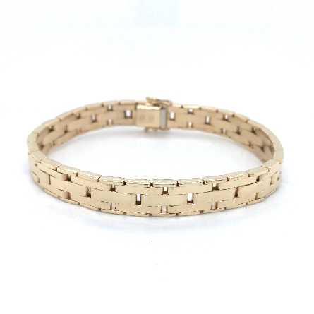 14K Yellow Gold Estate 8inch Panther Link Brace...