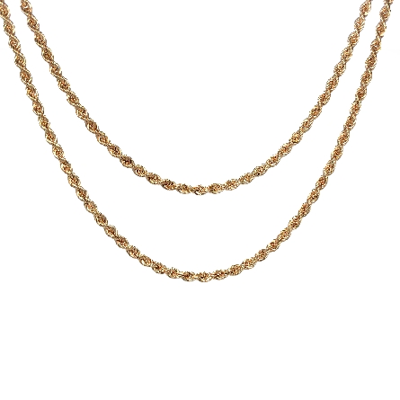 14K Yellow Gold Estate 24inch Rope Chain Neckla...