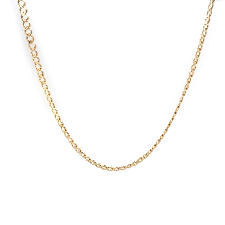 14K Yellow Gold Estate 18inch Curb Link Chain N...