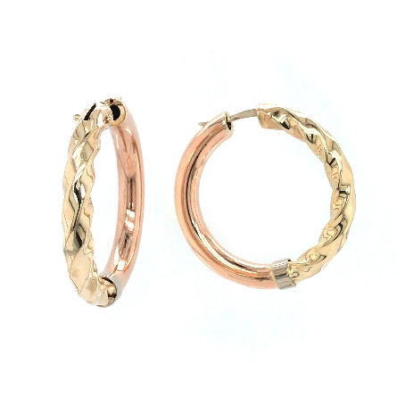 14K Yellow Gold Estate Twisted and Plain Round ...