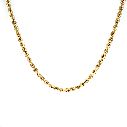 14K Yellow Gold Estate 20inch Rope Chain 11.8dwt