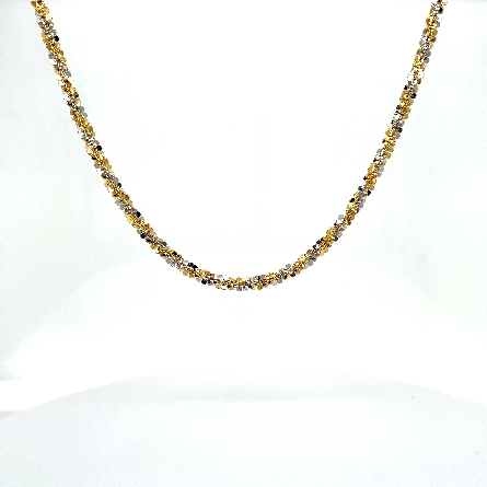 14K Yellow and White Gold Estate 17inch Sparkle...