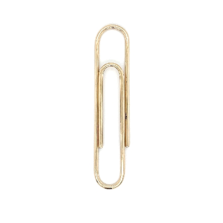 14K Yellow Gold Estate Large Paperclip 5.0dwt