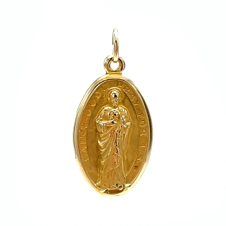 10K Yellow Gold Estate Saint Jude Oval Medal 1....