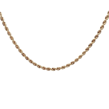 14K Yellow Gold Estate 20inch Rope Chain 18.9dwt