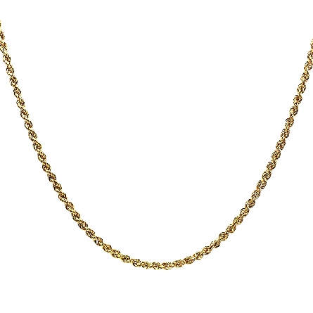 14K Yellow Gold Estate 16inch Rope Chain 2.7dwt