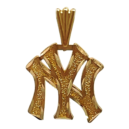14K Yellow Gold Estate New York Yankees Logo Pe...