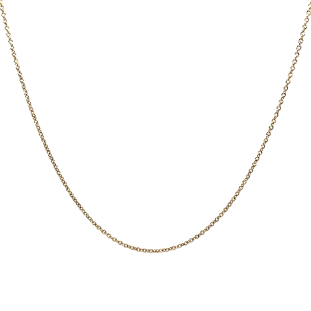 14K Yellow Gold Estate 16inch Cable Link Chain ...