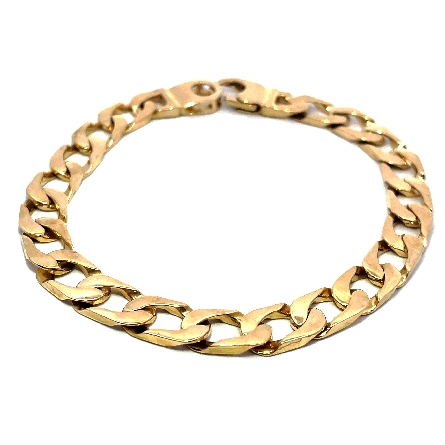 14K Yellow Gold Estate 8.5inch Curb Chain Bracelet 15.9dwt
