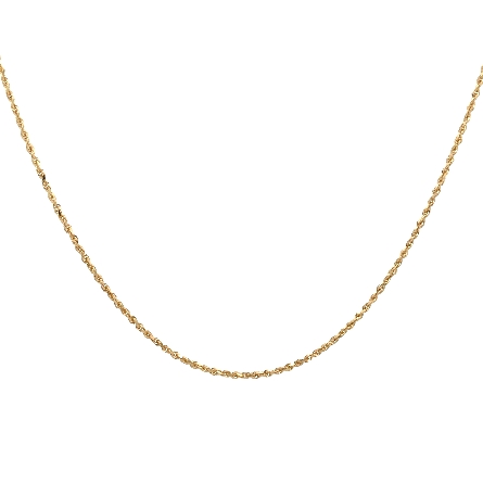 14K Yellow Gold Estate Diamond Cut Rope Chain 2...