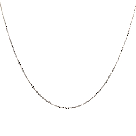 14K White Gold Estate Sparkle Necklace 20inch 1...
