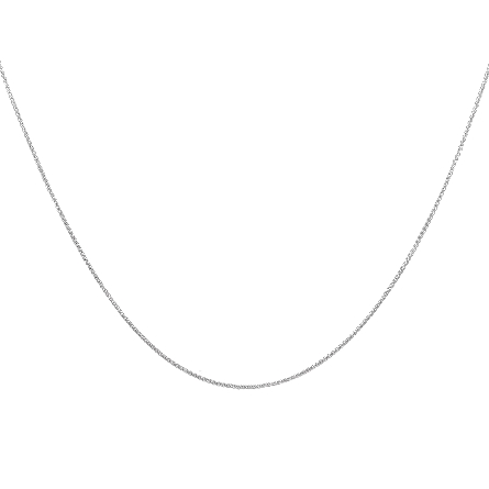 14K White Gold Estate 18inch Round Wheat Chain ...