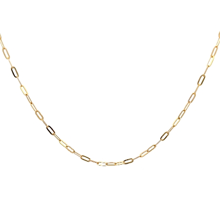 14K Yellow Gold Estate 20inch Paperclip Chain 1...