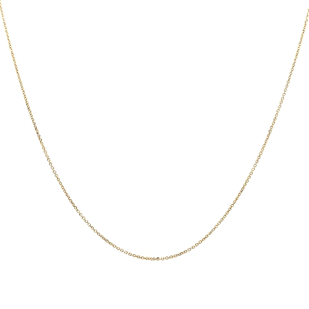 14K Yellow Gold Estate 18inch Cable Link Chain ...