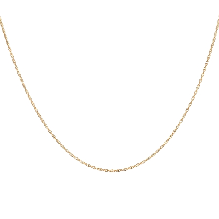 14K Yellow Gold Estate Machine Rope Chain 18inc...