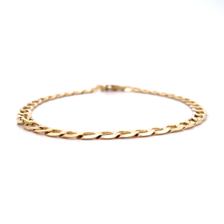 10K Yellow Gold Estate Curb Link Bracelet 9inch...