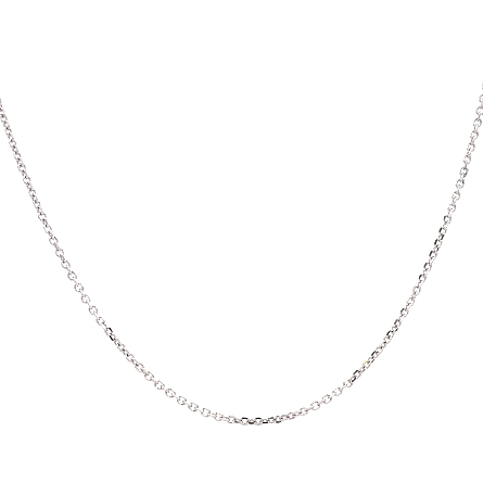14K White Gold Estate Diamond Cut Cable Chain 1...