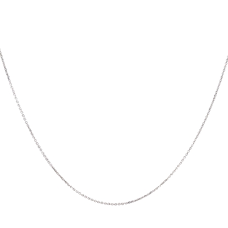 14K White Gold Estate 16inch Cable Chain 1.0dwt 