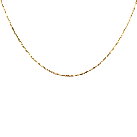 14K Yellow Gold Estate 18inch Round Wheat Chain...