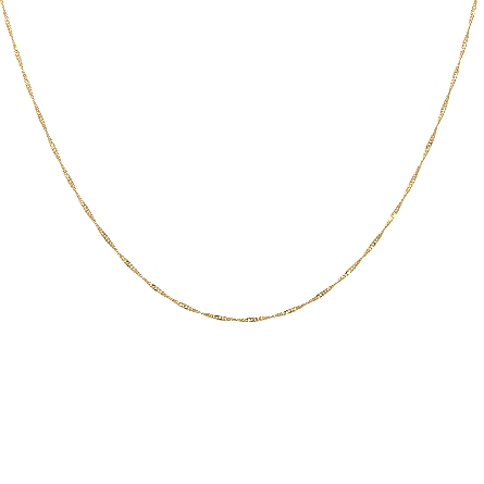 14K Yellow Gold Estate 32inch Singapore Chain 1...