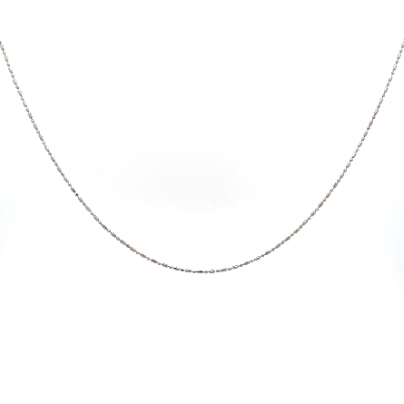 14K White Gold Estate 18inch Bead Chain 1.2dwt 