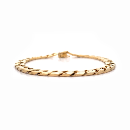 14K Yellow Gold Estate 8inch Fancy Link Bracele...