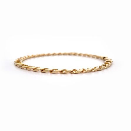 14K Yellow Gold Estate Square Curb Link Bracele...