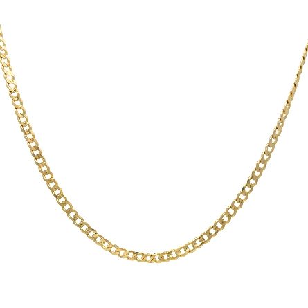 14K Yellow Gold Estate Curb Link Necklace 20inc...