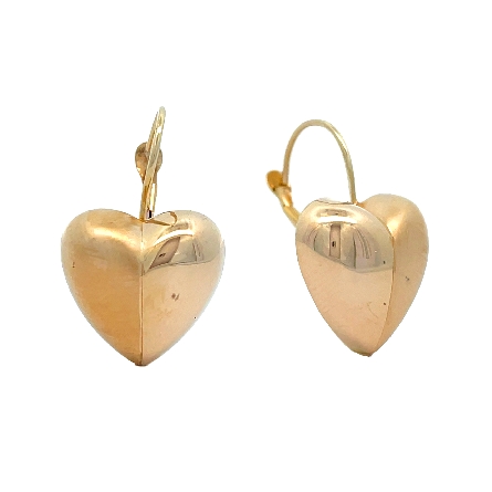14K Yellow Gold Estate Polished and Matte Puffe...