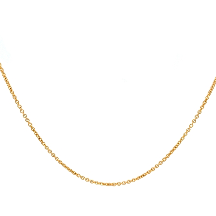 14K Yellow Gold Estate Cable Link Chain 20inch ...