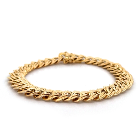 14K Yellow Gold Estate Double Link Curb Bracele...