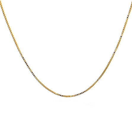 18K Yellow Gold Estate Small Box Chain 20inch 2...