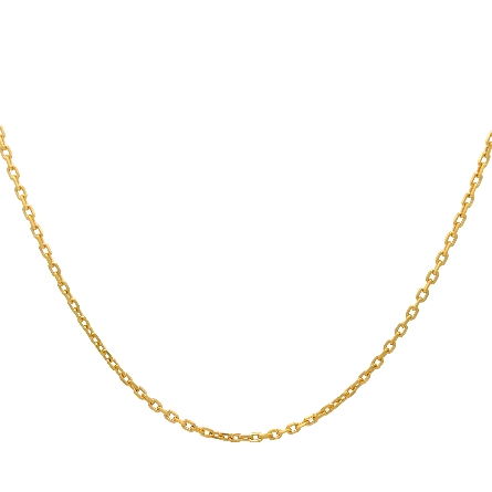 14K Yellow Gold Estate Cable Link Chain 24inch ...
