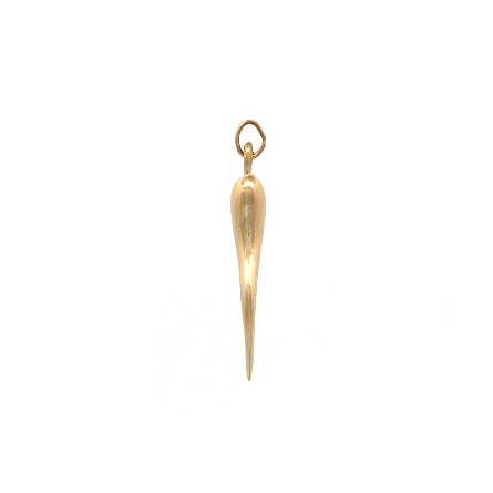 14K Yellow Gold Estate Italian Horn Pendant 0.3dwt