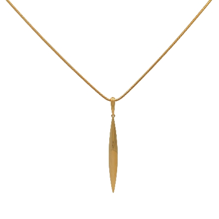 18K Yellow Gold Estate Tiffany&amp;Co Feather Penda...