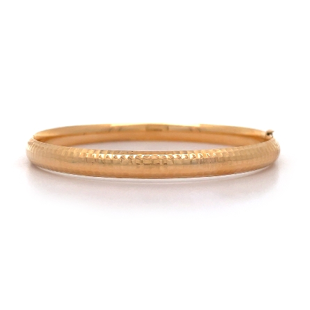 14K Yellow Gold Estate Hinged Hammered Bangle B...