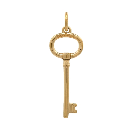 18K Yellow Gold Estate Tiffany&amp;Co Key Pendant 1...