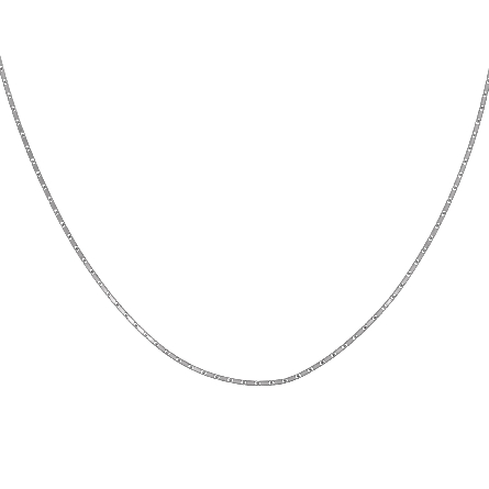 14K White Gold Estate Mirror Link Chain 16inch ...