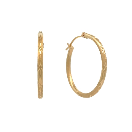 14K Yellow Gold Estate Round Diamond Cut Satin ...