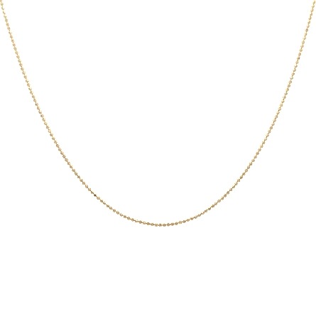 14K Yellow Gold Estate Diamond Cut Bead Chain 1...