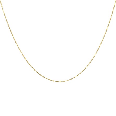 14K Yellow Gold Estate Bead Link Chain 16inch 0...