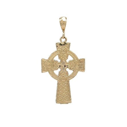 /home/earthtreasures/catalog.shopearthtreasures.com/imagedumplarge/EARTH_U5-17051.jpg 14K Yellow Gold Textured Celtic Cross Pendant 1...