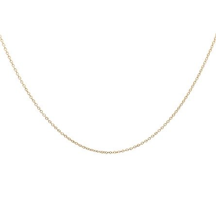 14K Yellow Gold Estate Cable Chain 18inch 1.5dwt