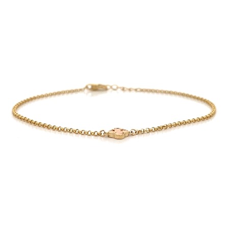 14K Yellow and Rose Gold Estate Diamond Cut Clo...