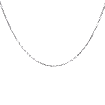 14K White Gold Estate 18inch Cable Chain w/Lobs...
