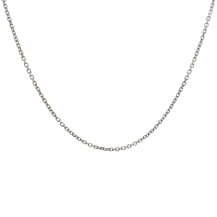 14K White Gold Estate Diamond Cut Cable Chain 2...