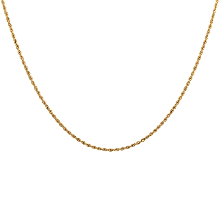 14K Yellow Gold Estate 16inch Diamond Cut Rope ...