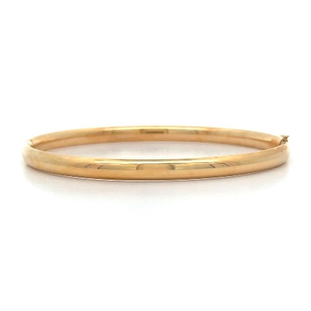 14K Yellow Gold Estate Polished Hinged Bangle B...
