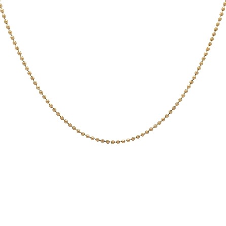 14K Yellow Gold Estate Bead Chain 20.25inch 4.9dwt