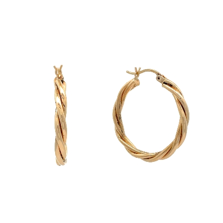 /home/earthtreasures/catalog.shopearthtreasures.com/imagedumplarge/EARTH_U5-17127.jpg 14K Yellow Gold Estate Twisted Circle Hoop Earr...